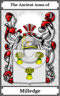 Milledge Family Crest Download (JPG)  Book Plated - 150 DPI