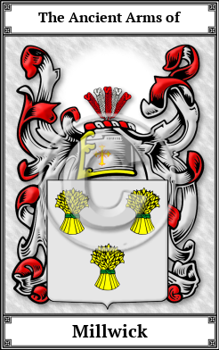 Millwick Family Crest Download (JPG)  Book Plated - 150 DPI