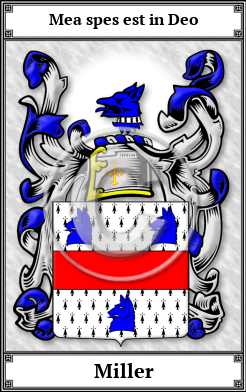 Miller Family Crest Download (JPG)  Book Plated - 150 DPI