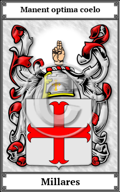 Millares Family Crest Download (JPG)  Book Plated - 150 DPI