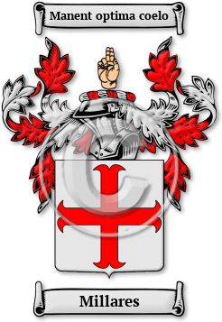 Millares Family Crest Download (jpg) Legacy Series - 150 DPI