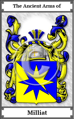 Milliat Family Crest Download (JPG)  Book Plated - 150 DPI