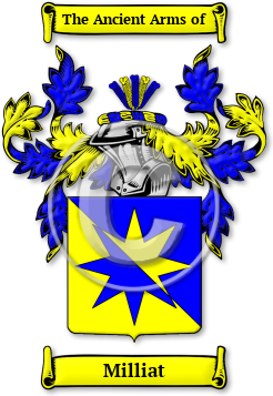 Milliat Family Crest Download (jpg) Legacy Series - 150 DPI