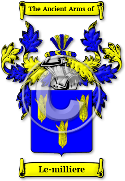 Le-milliere Family Crest Download (jpg) Legacy Series - 150 DPI