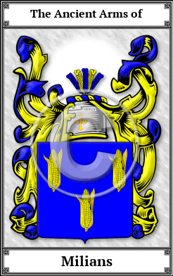 Milians Family Crest Download (JPG)  Book Plated - 150 DPI
