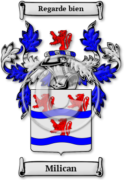 Milican Family Crest Download (jpg) Legacy Series - 150 DPI
