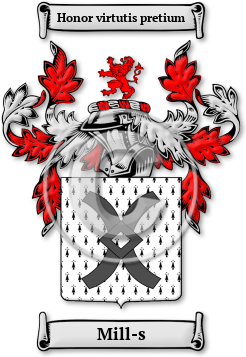Mill-s Family Crest Download (jpg) Legacy Series - 150 DPI