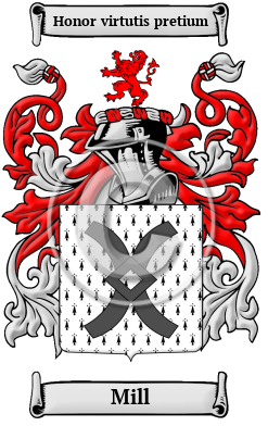 Mill Family Crest Download (JPG) Heritage Series - 600 DPI