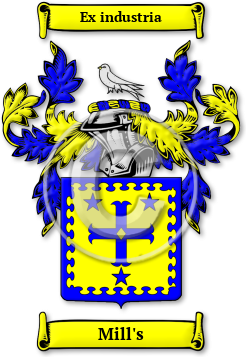Mill's Family Crest Download (jpg) Legacy Series - 150 DPI