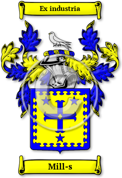 Mill-s Family Crest Download (jpg) Legacy Series - 150 DPI