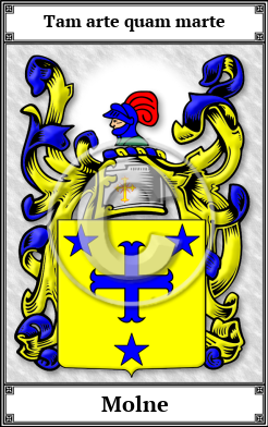 Molne Family Crest Download (JPG) Book Plated - 600 DPI