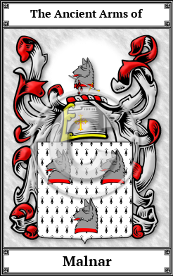Malnar Family Crest Download (JPG)  Book Plated - 150 DPI