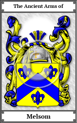 Melsom Family Crest Download (JPG) Book Plated - 600 DPI