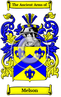 Melson Family Crest/Coat of Arms