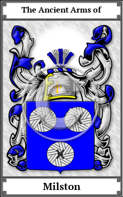 Milston Family Crest Download (JPG)  Book Plated - 150 DPI