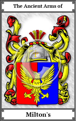 Milton's Family Crest Download (JPG)  Book Plated - 150 DPI