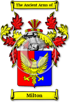Milton Family Crest Download (jpg) Legacy Series - 150 DPI