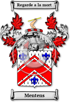 Mentens Family Crest Download (jpg) Legacy Series - 150 DPI