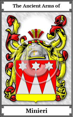 Minieri Family Crest Download (JPG) Book Plated - 600 DPI