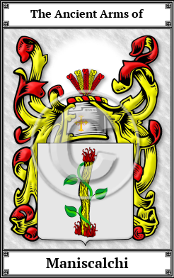 Maniscalchi Family Crest Download (JPG)  Book Plated - 150 DPI