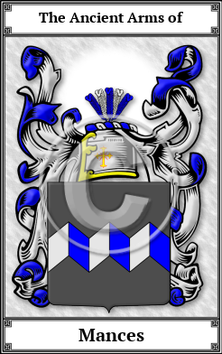 Mances Family Crest Download (JPG)  Book Plated - 150 DPI