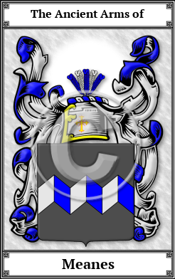 Meanes Family Crest Download (JPG)  Book Plated - 150 DPI