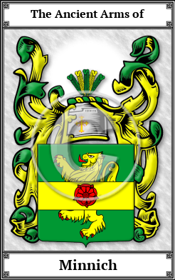 Minnich Family Crest Download (JPG) Book Plated - 600 DPI