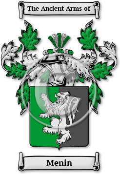 Menin Family Crest Download (jpg) Legacy Series - 150 DPI