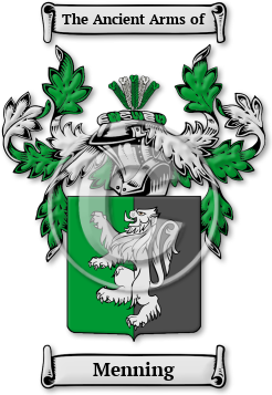 Menning Family Crest Download (jpg) Legacy Series - 150 DPI