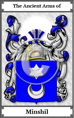 Minshil Family Crest Download (JPG)  Book Plated - 150 DPI