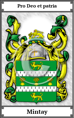 Mintay Family Crest Download (JPG)  Book Plated - 150 DPI