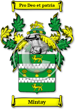 Mintay Family Crest Download (jpg) Legacy Series - 150 DPI