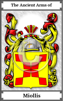 Miollis Family Crest Download (JPG)  Book Plated - 150 DPI