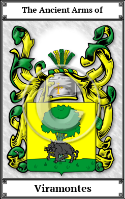 Viramontes Family Crest Download (JPG)  Book Plated - 150 DPI