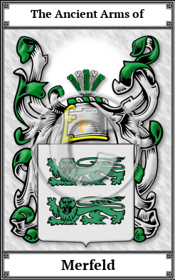 Merfeld Family Crest Download (JPG)  Book Plated - 150 DPI