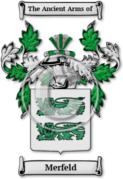 Merfeld Family Crest Download (jpg) Legacy Series - 150 DPI