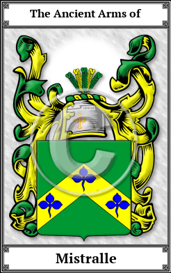 Mistralle Family Crest Download (JPG)  Book Plated - 150 DPI
