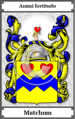 Matchum Family Crest Download (JPG)  Book Plated - 150 DPI