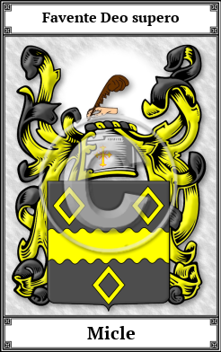 Micle Family Crest Download (JPG) Book Plated - 600 DPI