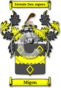 Migon Family Crest Download (jpg) Legacy Series - 150 DPI