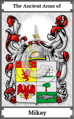 Mikay Family Crest Download (JPG) Book Plated - 600 DPI