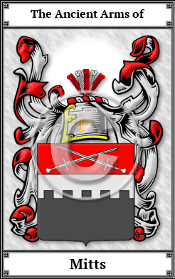 Mitts Family Crest Download (JPG)  Book Plated - 150 DPI