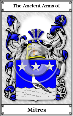 Mitres Family Crest Download (JPG)  Book Plated - 150 DPI