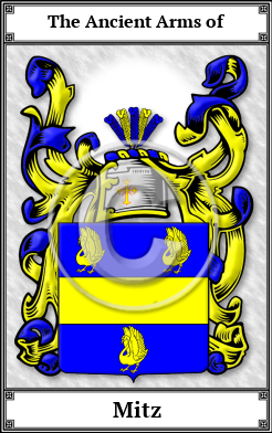 Mitz Family Crest Download (JPG) Book Plated - 600 DPI