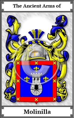 Molinilla Family Crest Download (JPG) Book Plated - 600 DPI