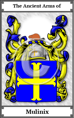 Mulinix Family Crest Download (JPG)  Book Plated - 150 DPI
