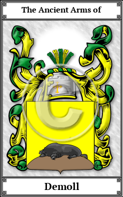 Demoll Family Crest Download (JPG) Book Plated - 600 DPI