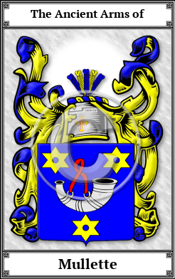 Mullette Family Crest Download (JPG) Book Plated - 600 DPI