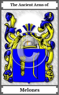 Melones Family Crest Download (JPG)  Book Plated - 150 DPI