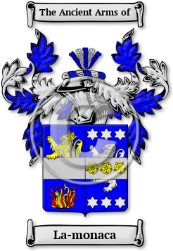 La-monaca Family Crest Download (jpg) Legacy Series - 150 DPI